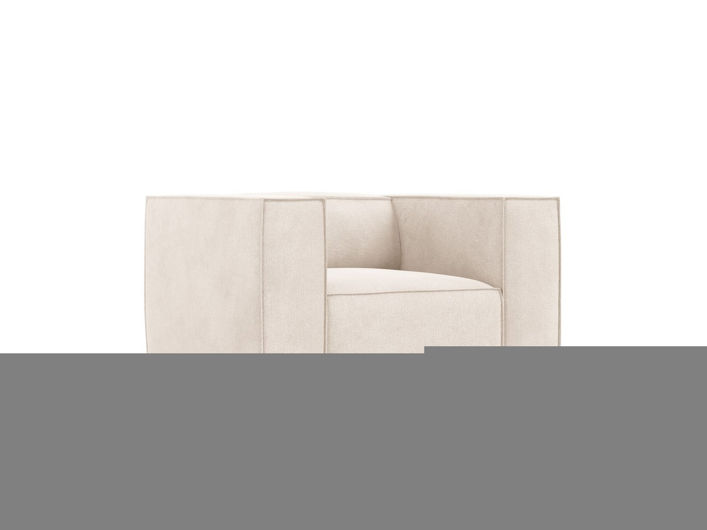 Cosmopolitan Design lenestol, "Turin", 1-seter, 113 × 95 × 68 cm, Rosario, ben i svart bøk