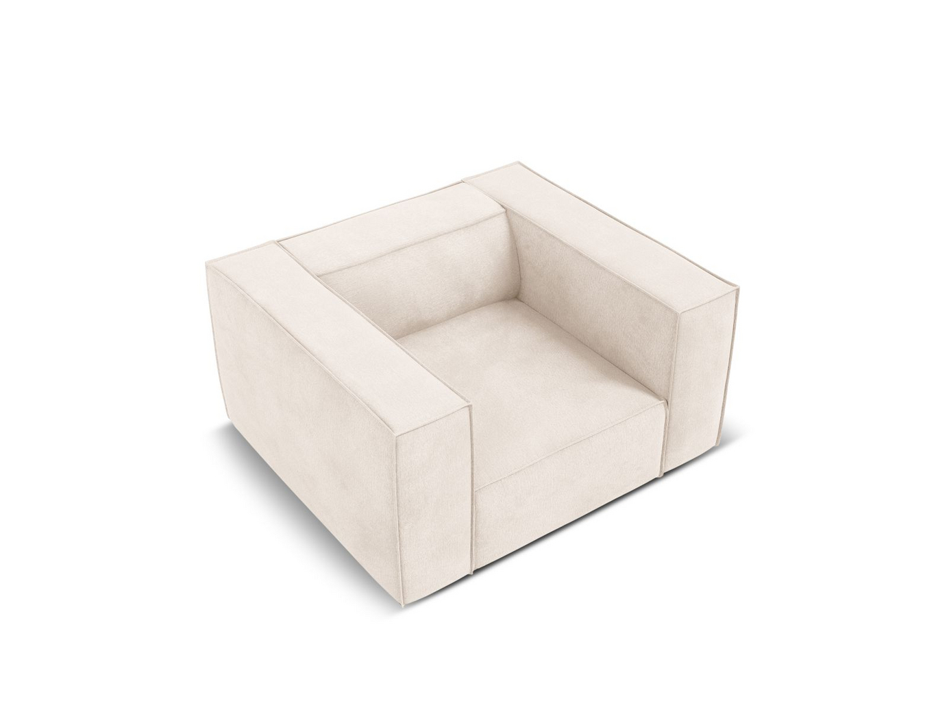Cosmopolitan Design lenestol, "Turin", 1-seter, 113 × 95 × 68 cm, Rosario, ben i svart bøk