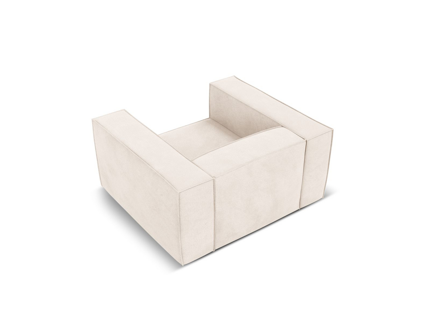 Cosmopolitan Design lenestol, "Turin", 1-seter, 113 × 95 × 68 cm, Rosario, ben i svart bøk