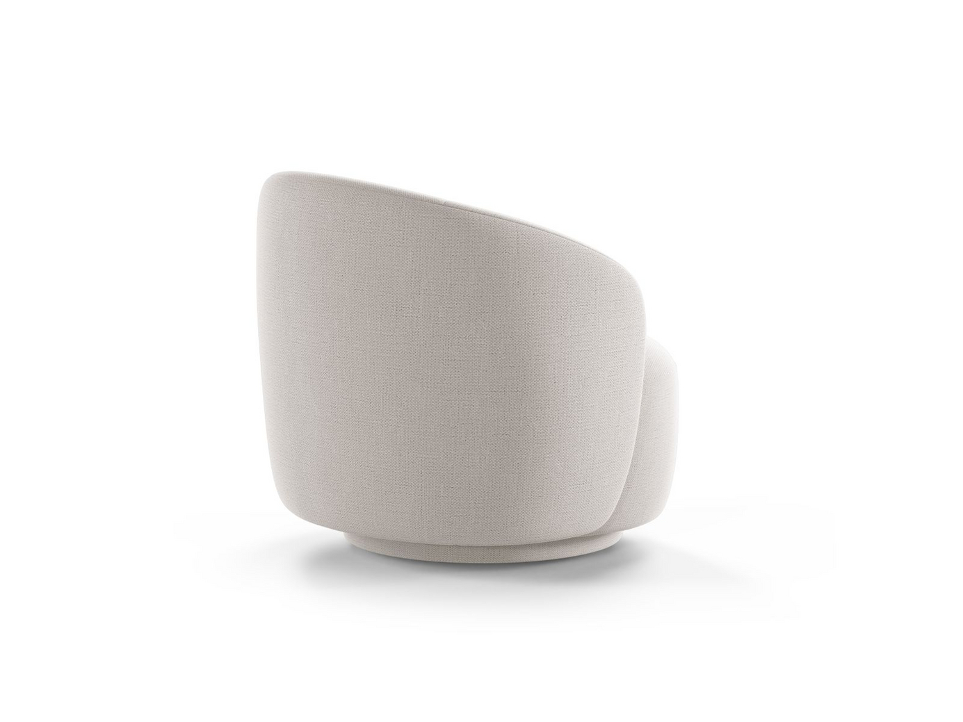 Cosmopolitan Design dreielenestol, "Savona", 1-seter, 86 × 83 × 76,5 cm, Moly, stofftrukne ben