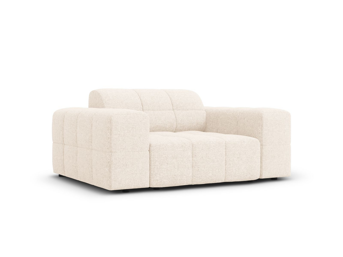 Cosmopolitan Design lenestol, "Chicago", 1-seter, 132 × 102 × 78 cm, Haga, svarte plastben