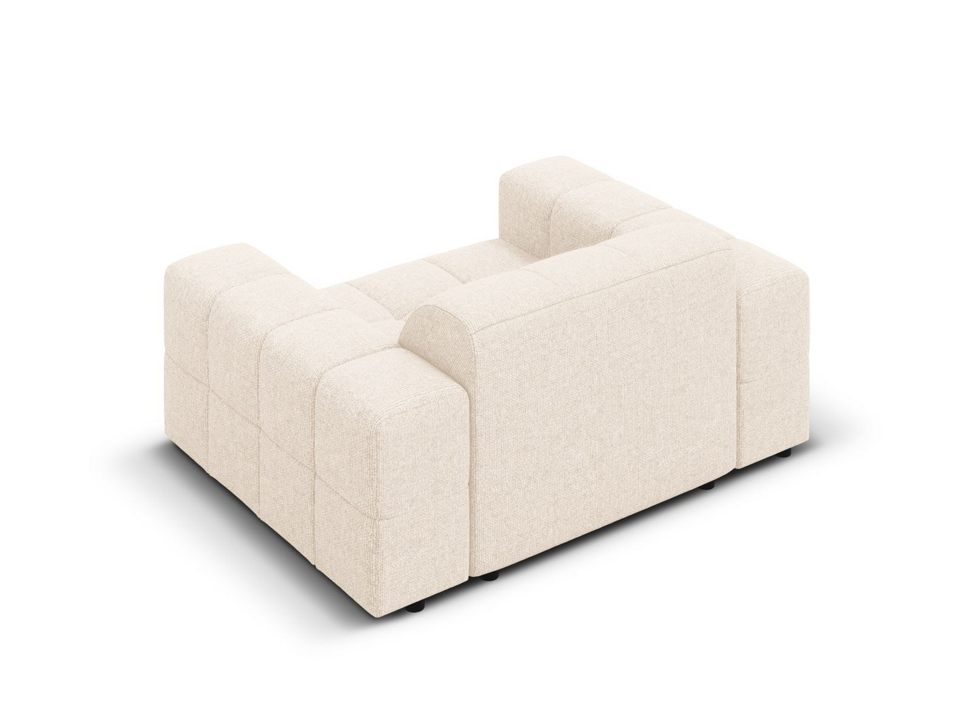 Cosmopolitan Design lenestol, "Chicago", 1-seter, 132 × 102 × 78 cm, Haga, svarte plastben