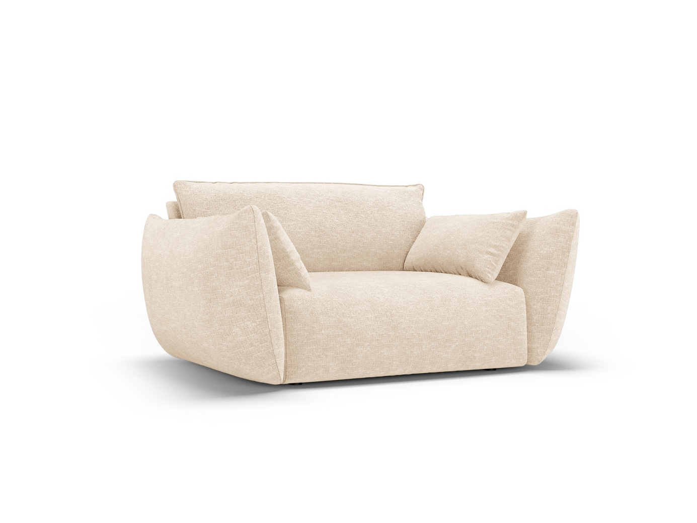 Cosmopolitan Design lenestol, "Matera", 1-seter, 128 × 110 × 85 cm, Haga, svarte plastben