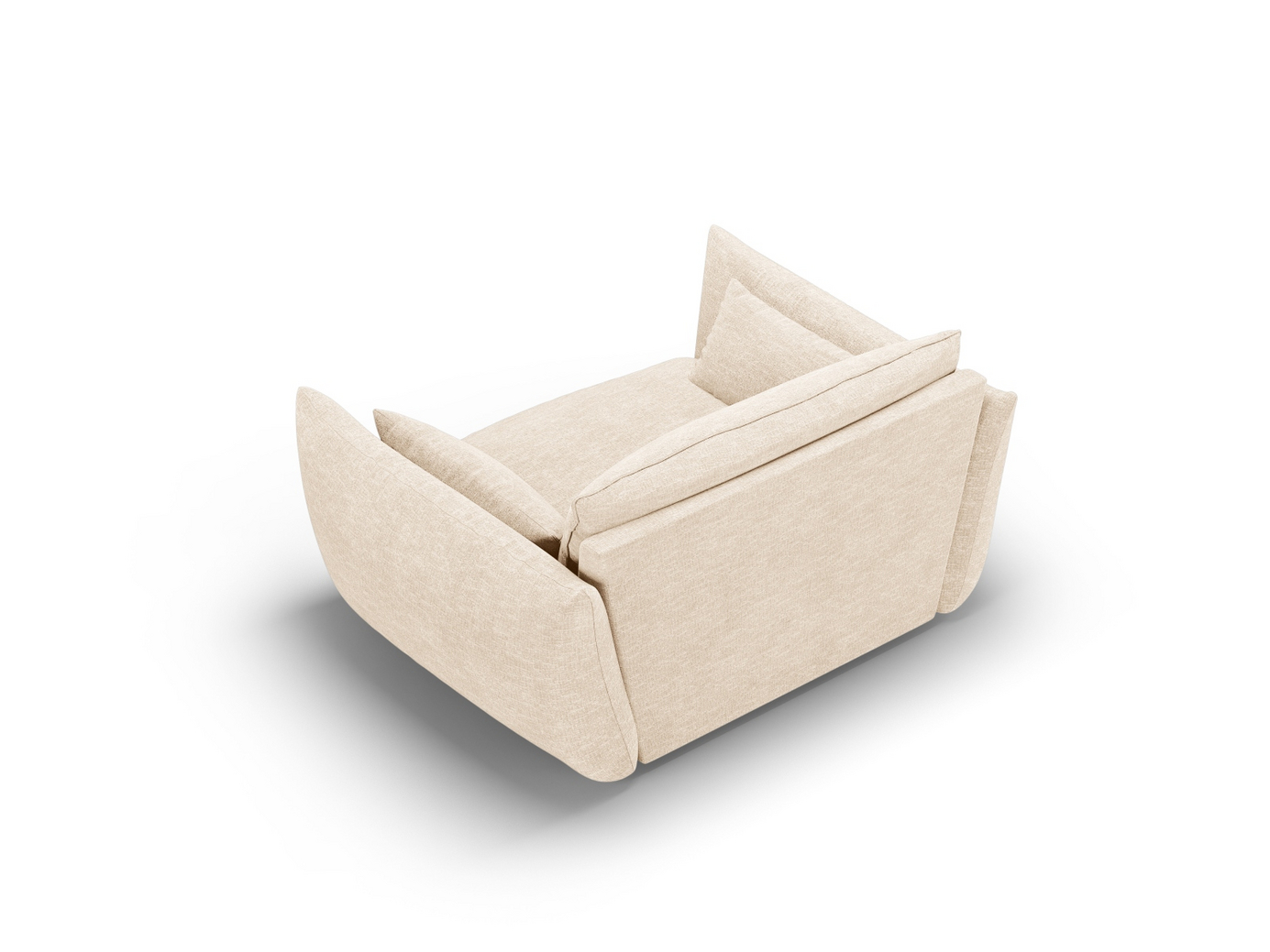 Cosmopolitan Design lenestol, "Matera", 1-seter, 128 × 110 × 85 cm, Haga, svarte plastben