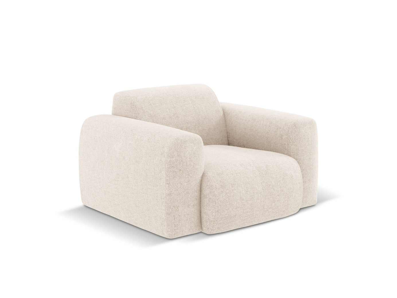 Cosmopolitan Design lenestol, "Nolio", 1-seter, 105 × 95 × 72 cm, Haga, svarte plastben
