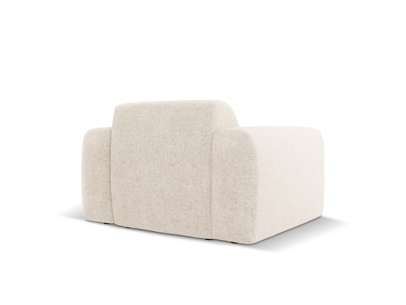 Cosmopolitan Design lenestol, "Nolio", 1-seter, 105 × 95 × 72 cm, Haga, svarte plastben