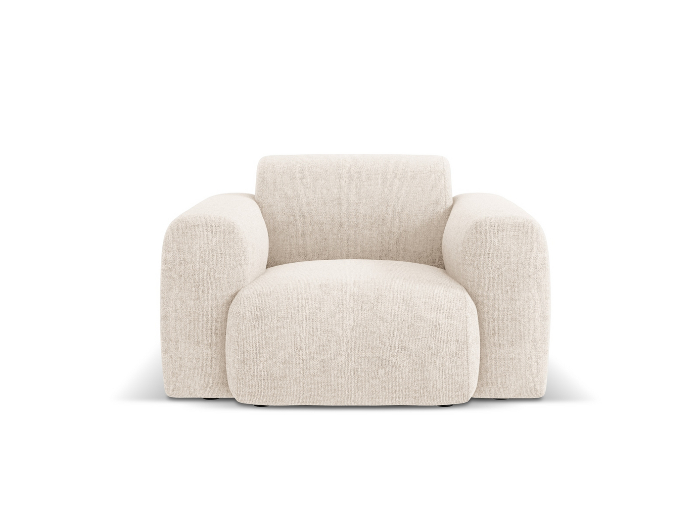 Cosmopolitan Design lenestol, "Nolio", 1-seter, 105 × 95 × 72 cm, Haga, svarte plastben