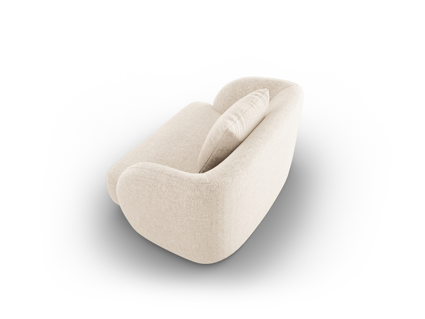 Cosmopolitan Design lenestol, "Tulum", 1-seter, 103 × 90 × 70 cm, Haga, svarte plastben