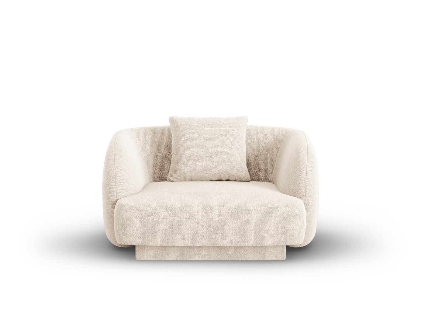 Cosmopolitan Design lenestol, "Tulum", 1-seter, 103 × 90 × 70 cm, Haga, svarte plastben