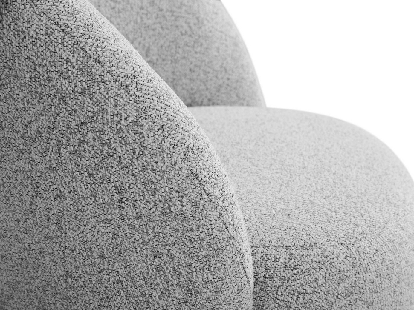 Cosmopolitan Design lenestol, "Bari", 1-seter, 86 × 72 × 80 cm, Puente, svarte plastben