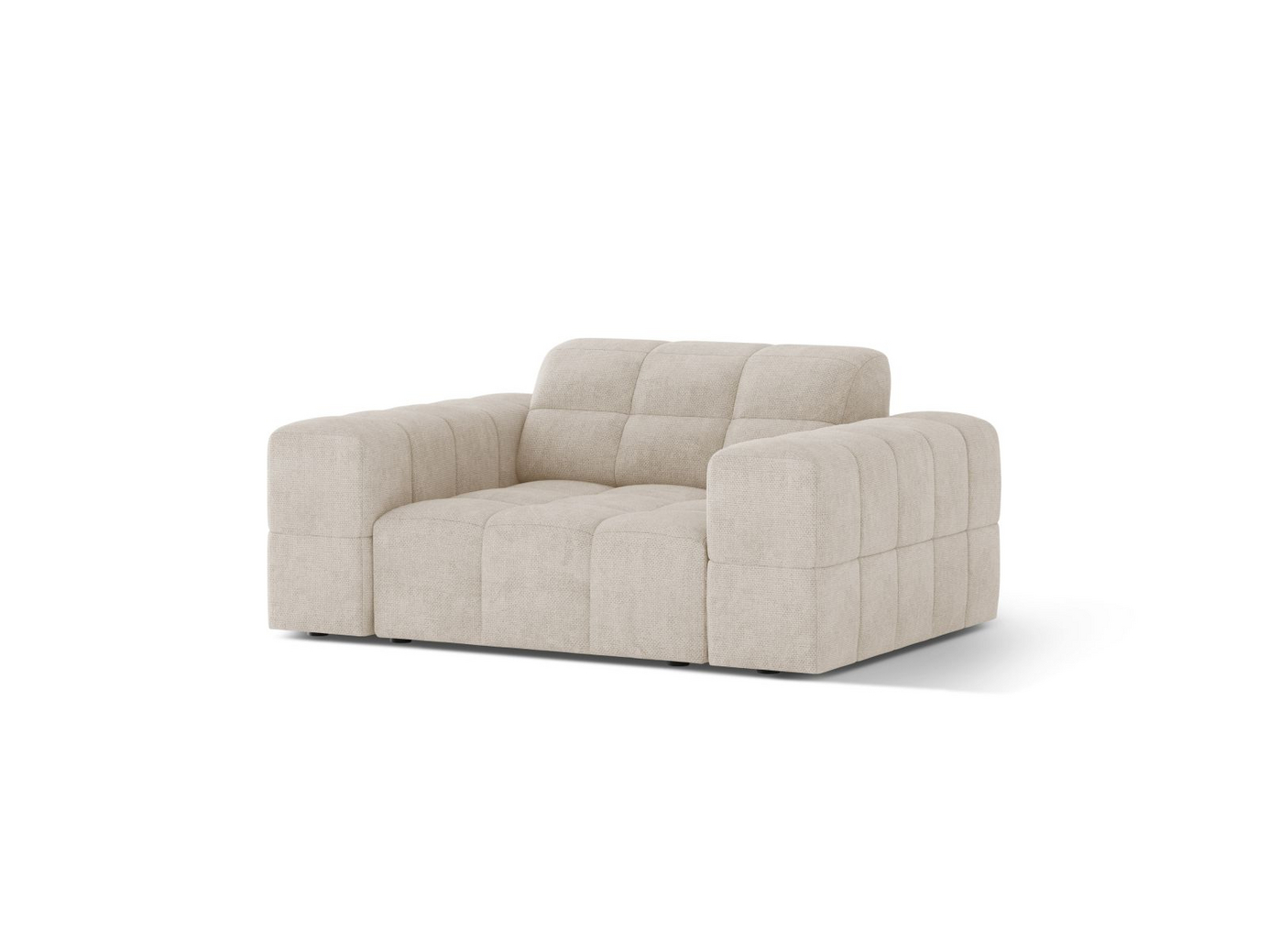 Cosmopolitan Design lenestol, "Chicago", 1-seter, 132 × 102 × 78 cm, Eden 10, svarte plastben
