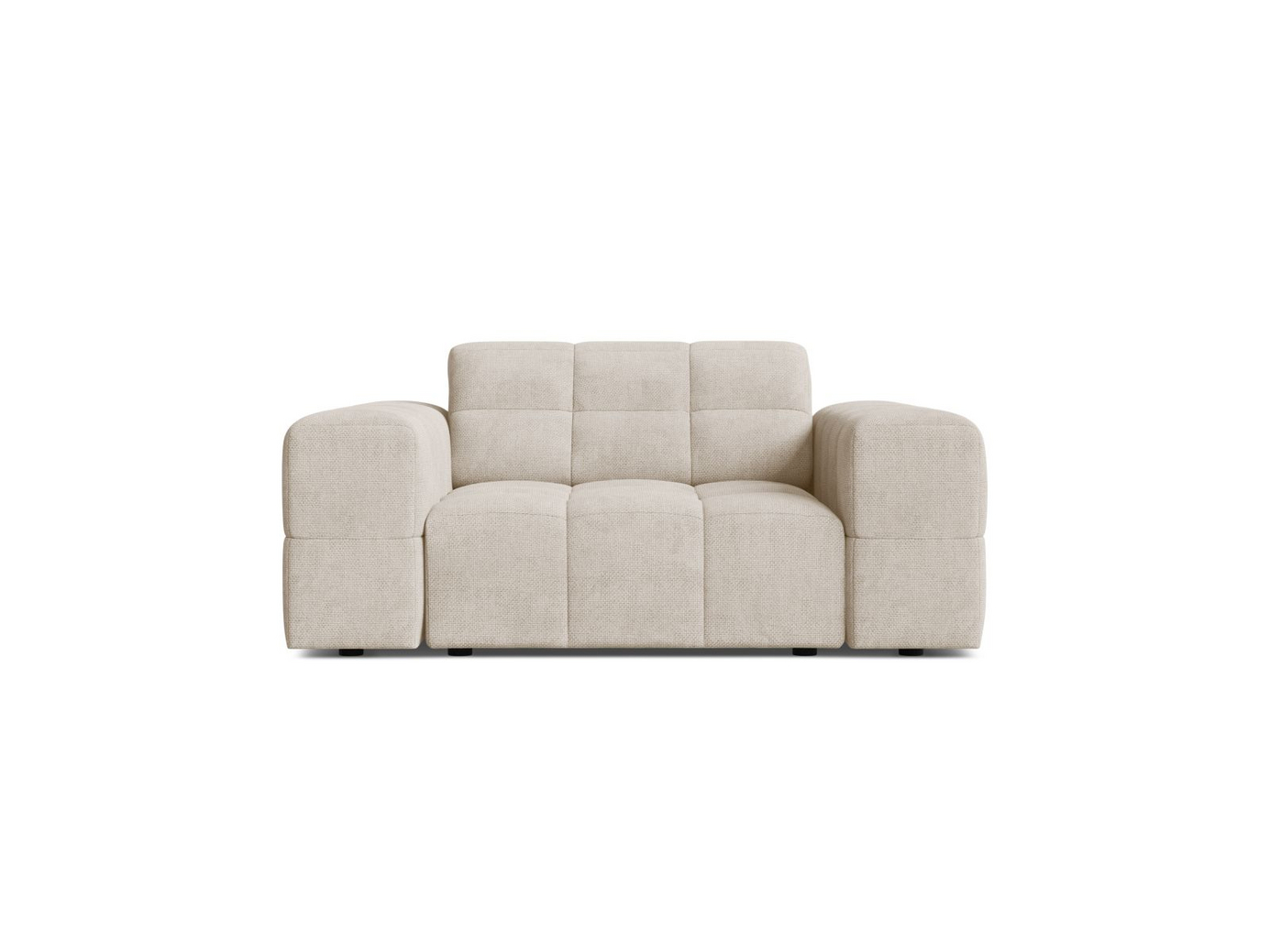 Cosmopolitan Design lenestol, "Chicago", 1-seter, 132 × 102 × 78 cm, Eden 10, svarte plastben