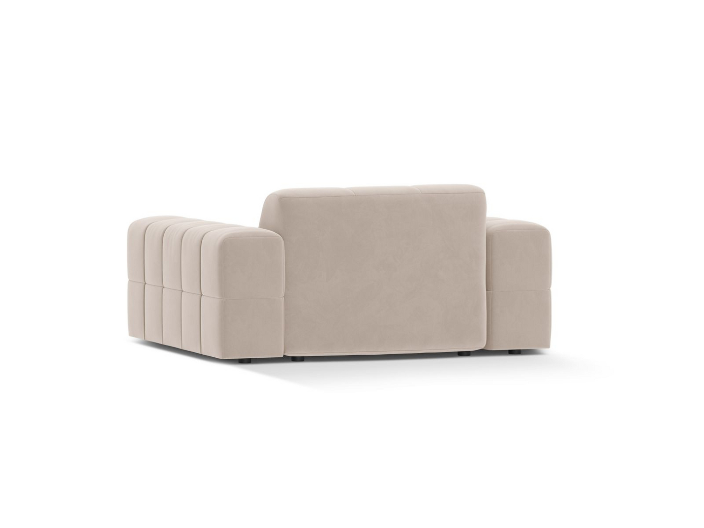 Cosmopolitan Design fløyelslenestol, "Chicago", 1-seter, 132 × 102 × 78 cm, Venus, svarte plastben