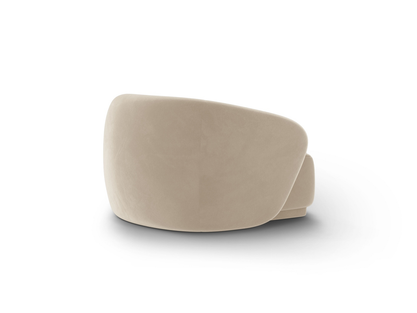 Cosmopolitan Design fløyelslenestol, "Gomera", 1-seter, 93 × 90 × 74 cm, Salvador, svarte plastben