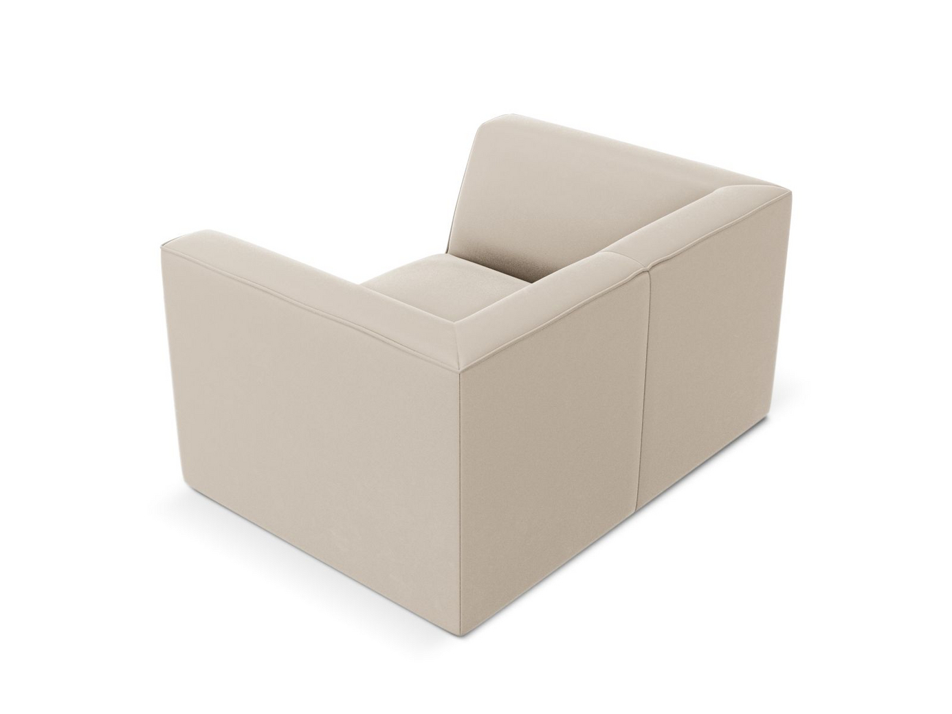 Cosmopolitan Design fløyelslenestol, "Siena", 1-seter, 120 × 92 × 69 cm, Salvador, svarte plastben