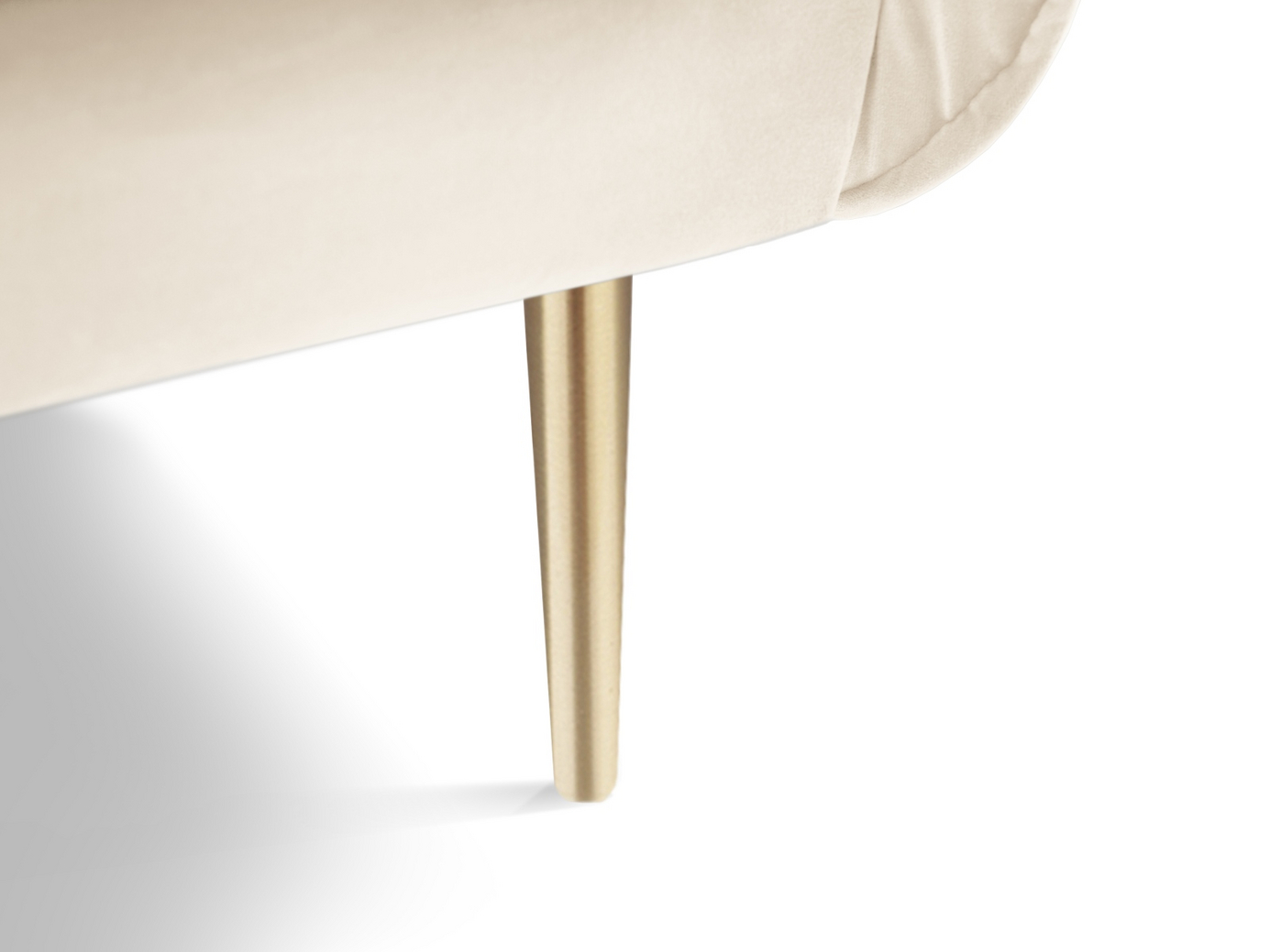 Cosmopolitan Design fløyelslenestol, "Vienna", 1-seter, 97 × 94 × 95 cm, Bluvel, gullfargede metallben