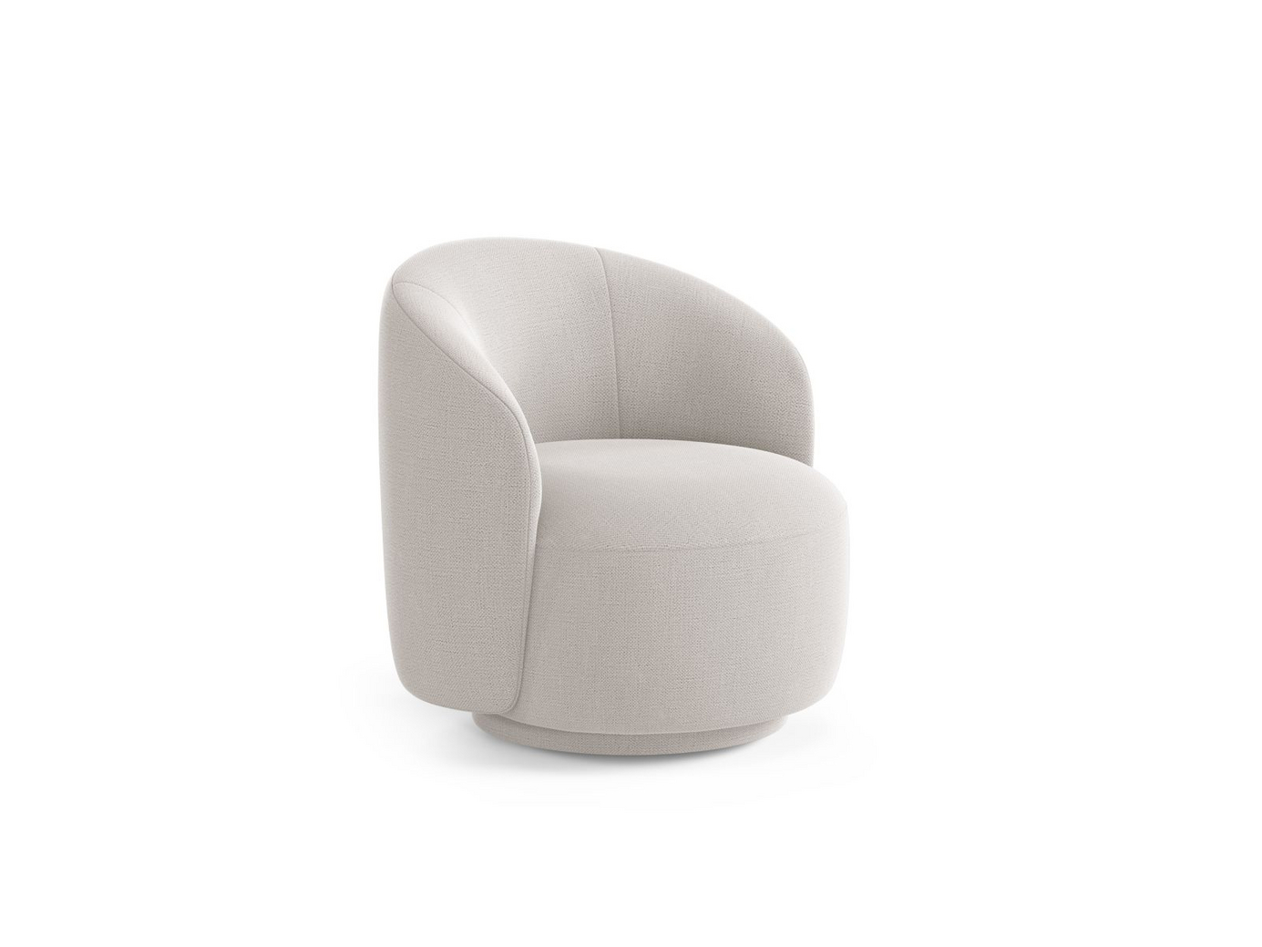 Cosmopolitan Design dreielenestol, "Savona", 1-seter, 69 × 72,5 × 70,5 cm, Moly, stofftrukne ben