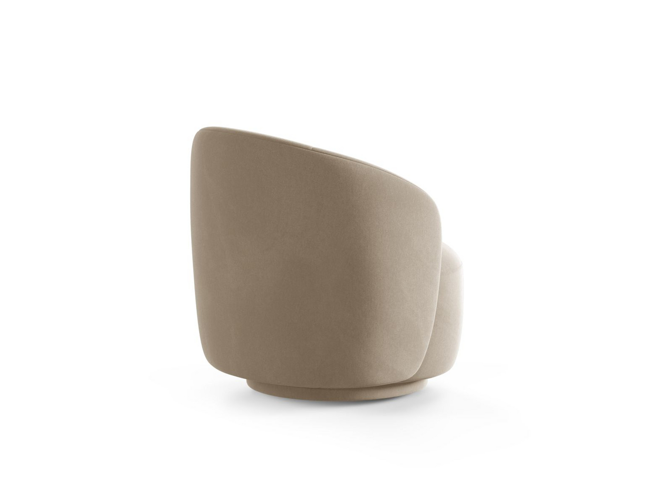 Cosmopolitan Design dreielenestol, "Savona", 1-seter, 69 × 72,5 × 70,5 cm, Casino, stofftrukne ben