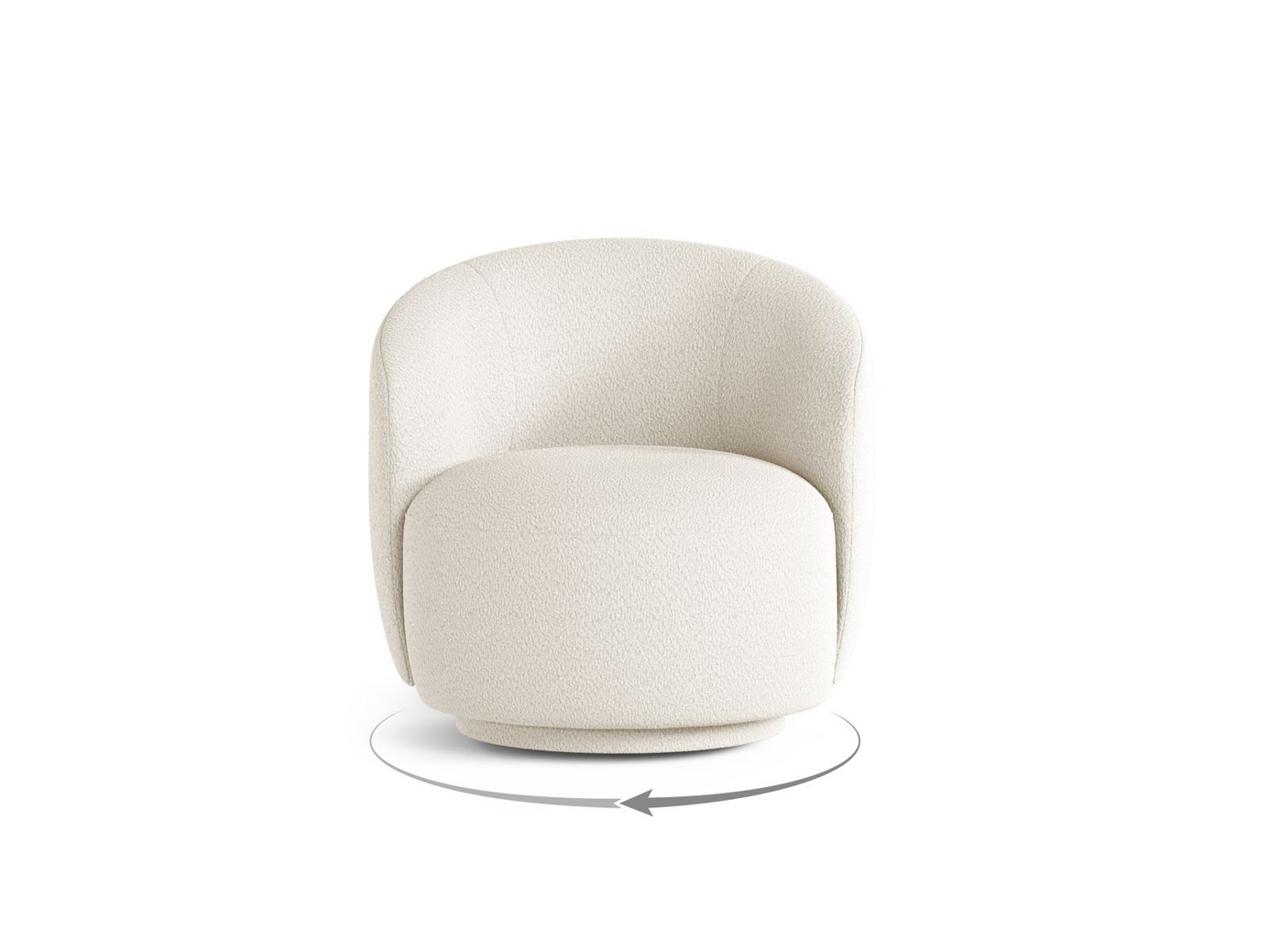 Cosmopolitan Design dreielenestol, "Savona", 1-seter, 69 × 72,5 × 70,5 cm, CORAL, stofftrukne ben