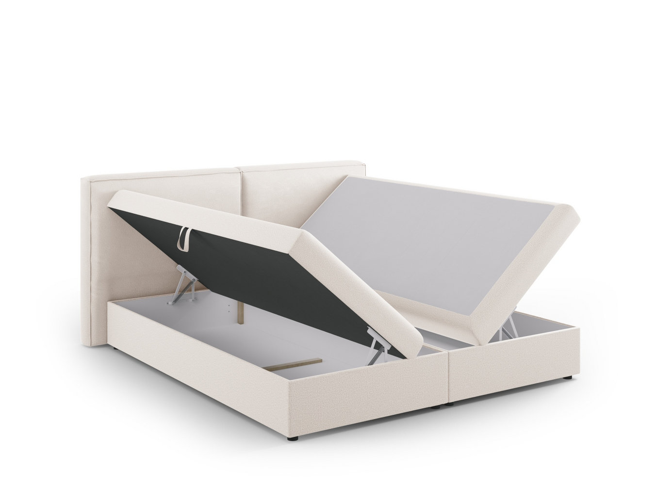 Cosmopolitan Design kontinentalseng, "Arendal", 166 × 210 × 100 cm, Megan, svarte plastben
