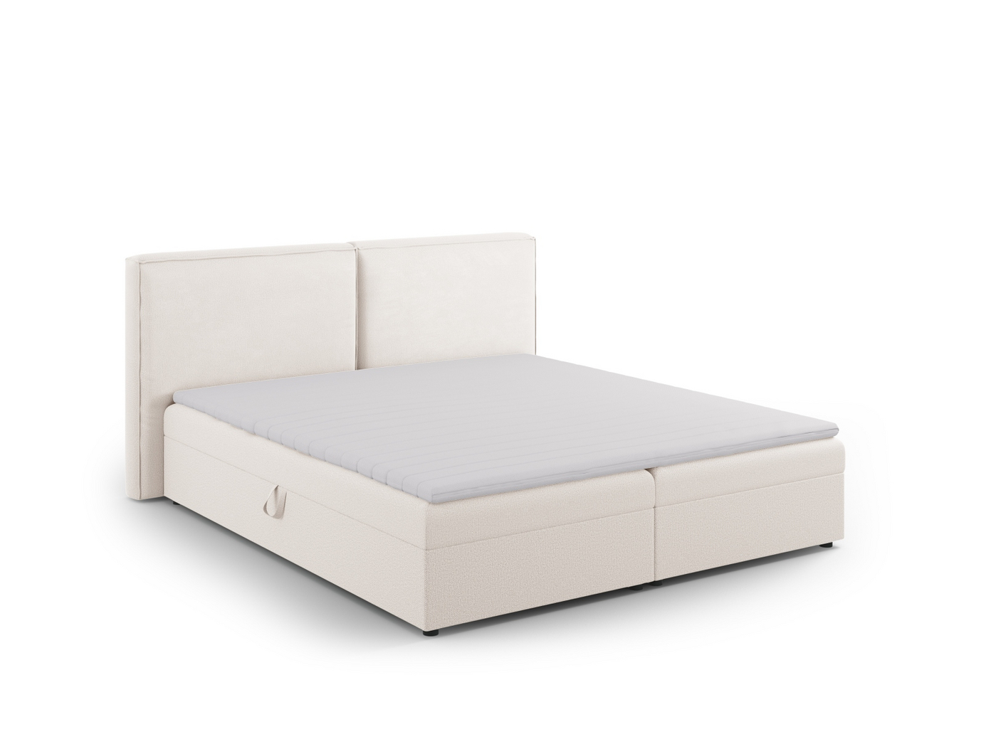 Cosmopolitan Design kontinentalseng, "Arendal", 166 × 210 × 100 cm, Megan, svarte plastben
