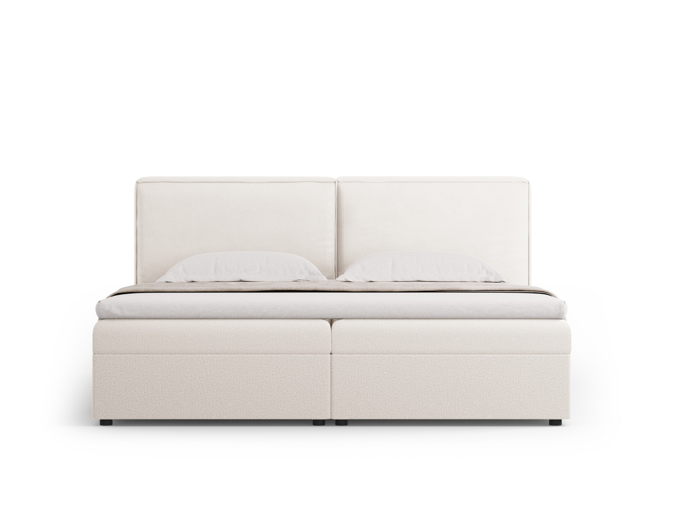 Cosmopolitan Design kontinentalseng, "Arendal", 206 × 210 × 100 cm, Megan, svarte plastben