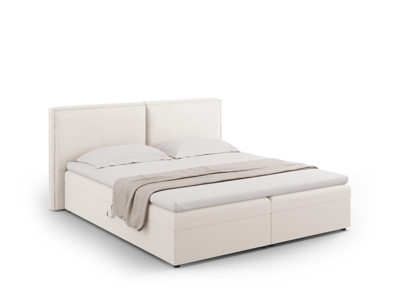 Cosmopolitan Design kontinentalseng, "Arendal", 206 × 210 × 100 cm, Megan, svarte plastben