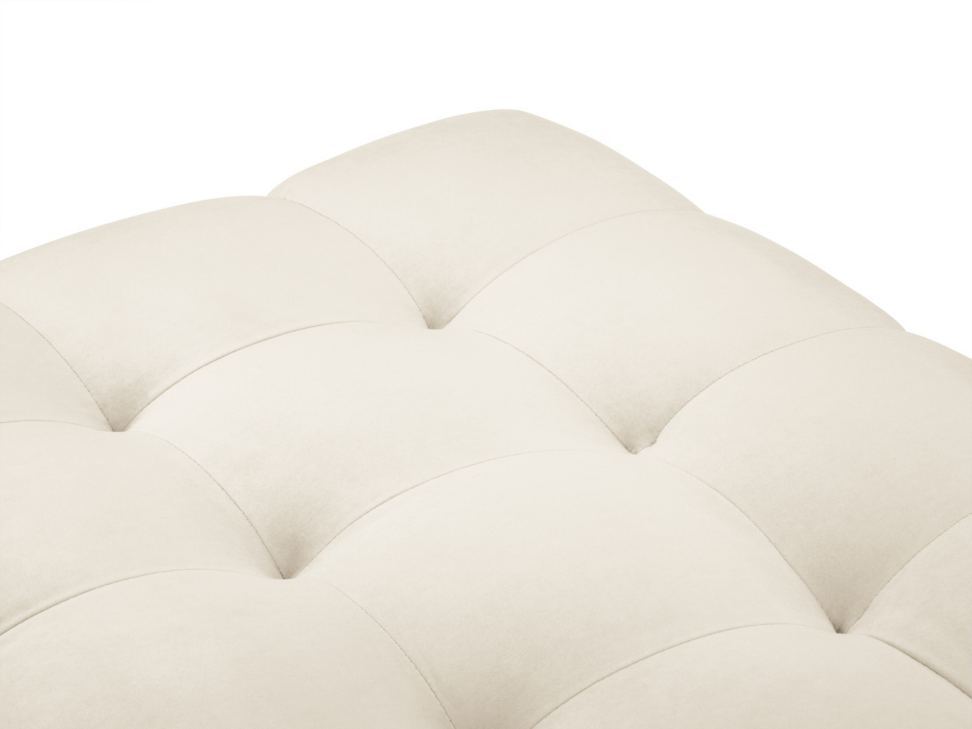 Cosmopolitan Design fløyelsbenk, "Bali", 2-seter, 133 × 62 × 40 cm, Bluvel, svarte metallben
