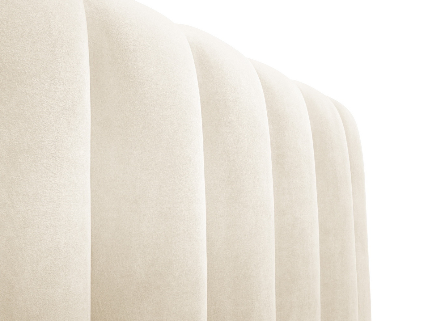 Cosmopolitan Design fløyelsseng med oppbevaring og sengegavl, "Palma", 165 × 230 × 94 cm, Bluvel, svarte plastben