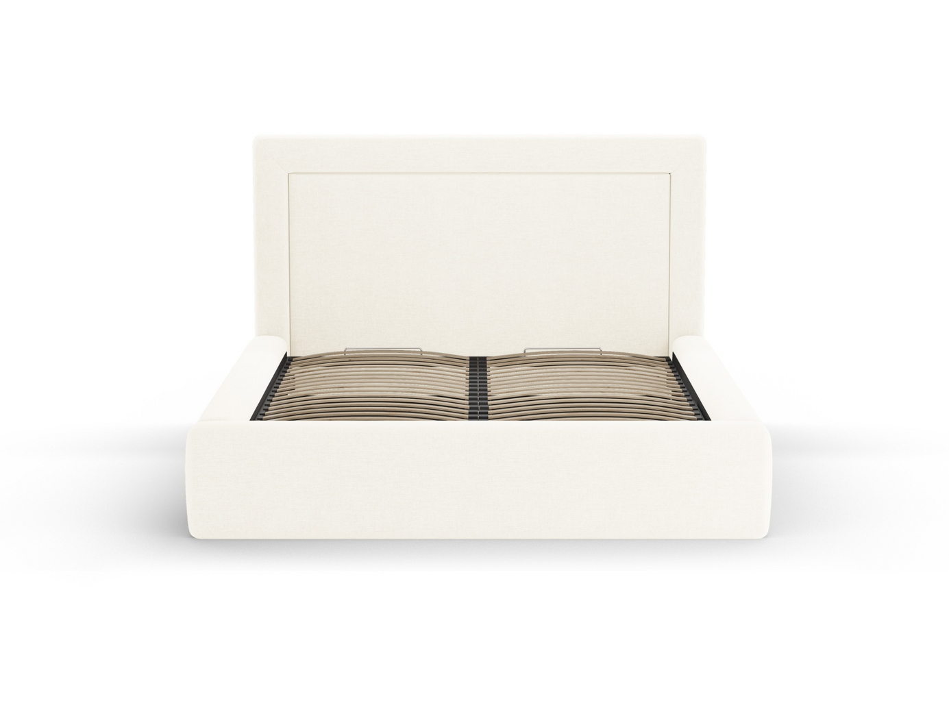 Cosmopolitan Design seng med oppbevaring og sengegavl, "Kemer", 225 × 230 × 120 cm, Wind, svarte plastben