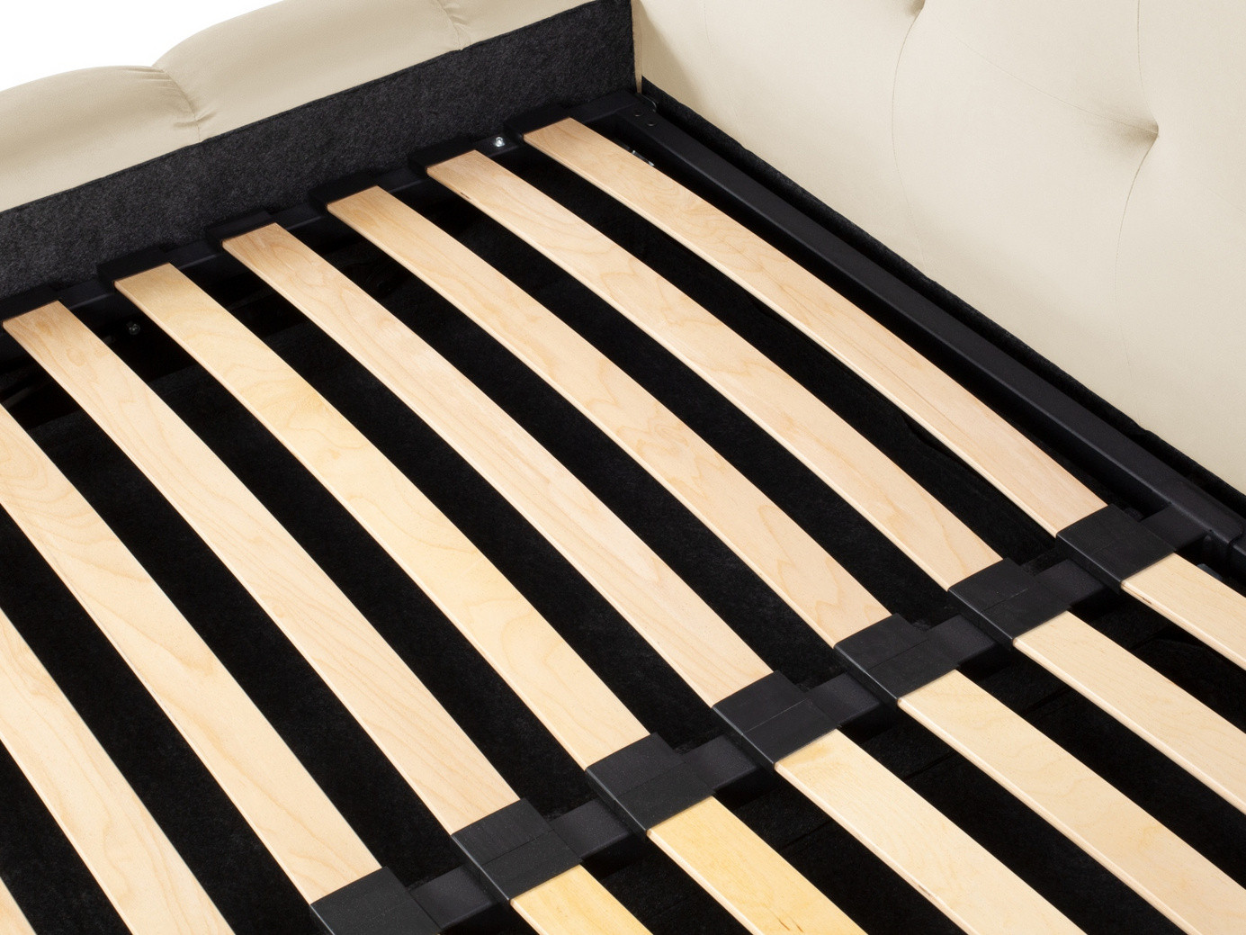 Cosmopolitan Design fløyelsseng med oppbevaring og dobbel sengegavl, "Bali", 200 × 230 × 100 cm, Bluvel, svarte plastben