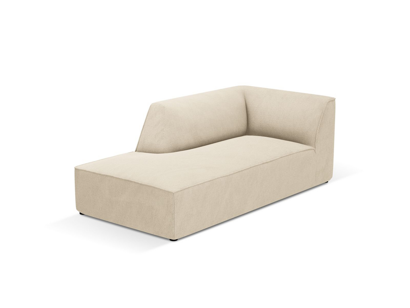 Cosmopolitan Design venstrevendt sjeselong, "Siena", 1-seter, 93 × 181 × 69 cm, Scala, svarte plastben