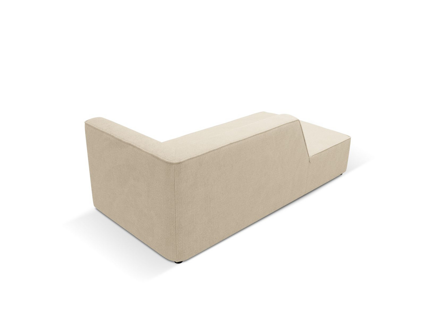 Cosmopolitan Design venstrevendt sjeselong, "Siena", 1-seter, 93 × 181 × 69 cm, Scala, svarte plastben