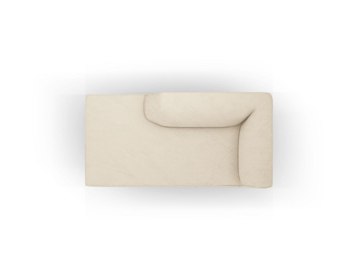 Cosmopolitan Design venstrevendt sjeselong, "Siena", 1-seter, 93 × 181 × 69 cm, Scala, svarte plastben