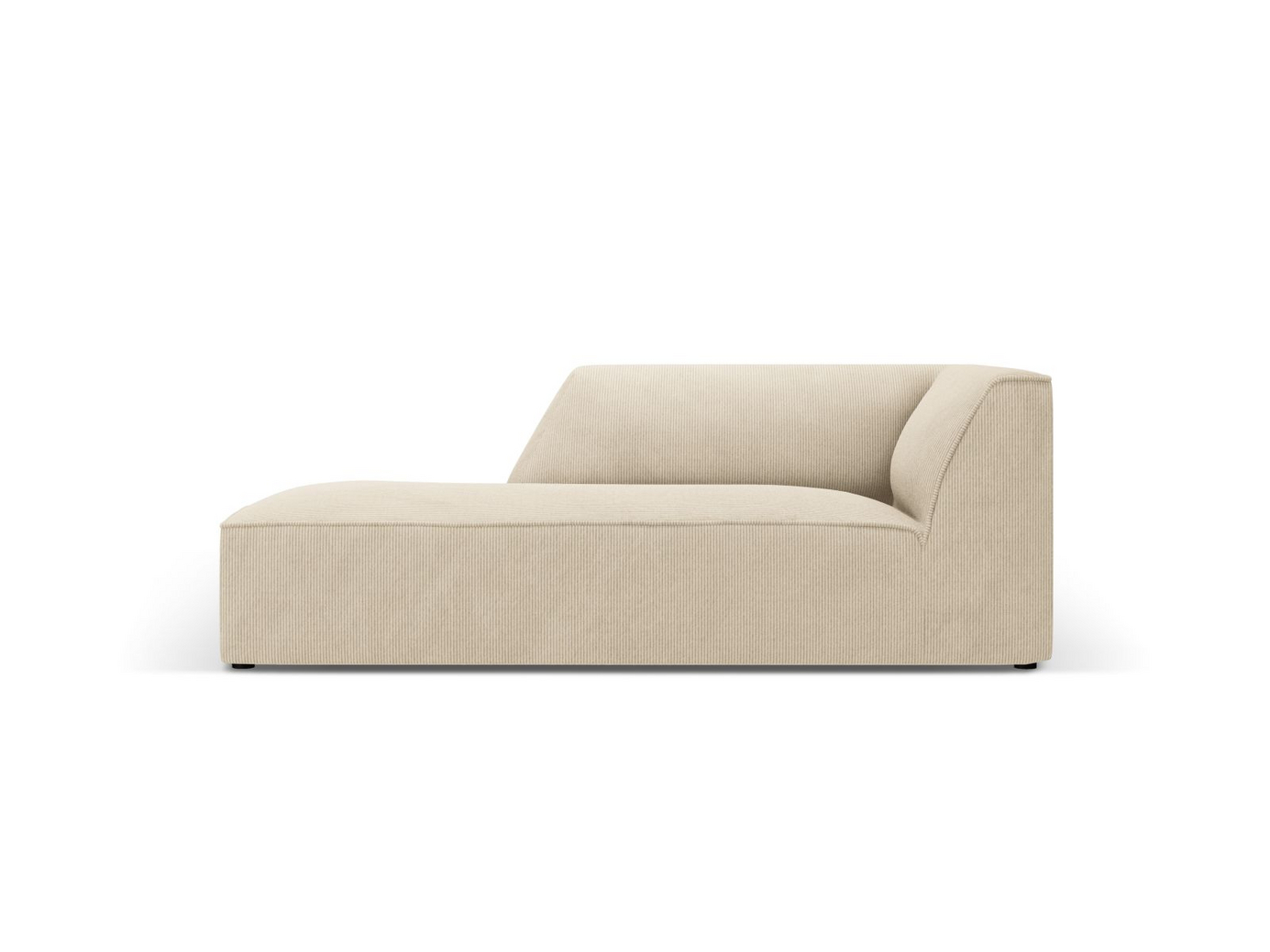 Cosmopolitan Design venstrevendt sjeselong, "Siena", 1-seter, 93 × 181 × 69 cm, Scala, svarte plastben