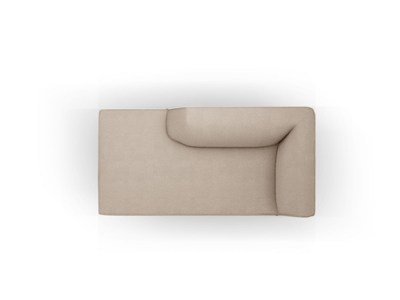 Cosmopolitan Design venstrevendt sjeselong, "Siena", 1-seter, 93 × 181 × 69 cm, Ottawa, svarte plastben
