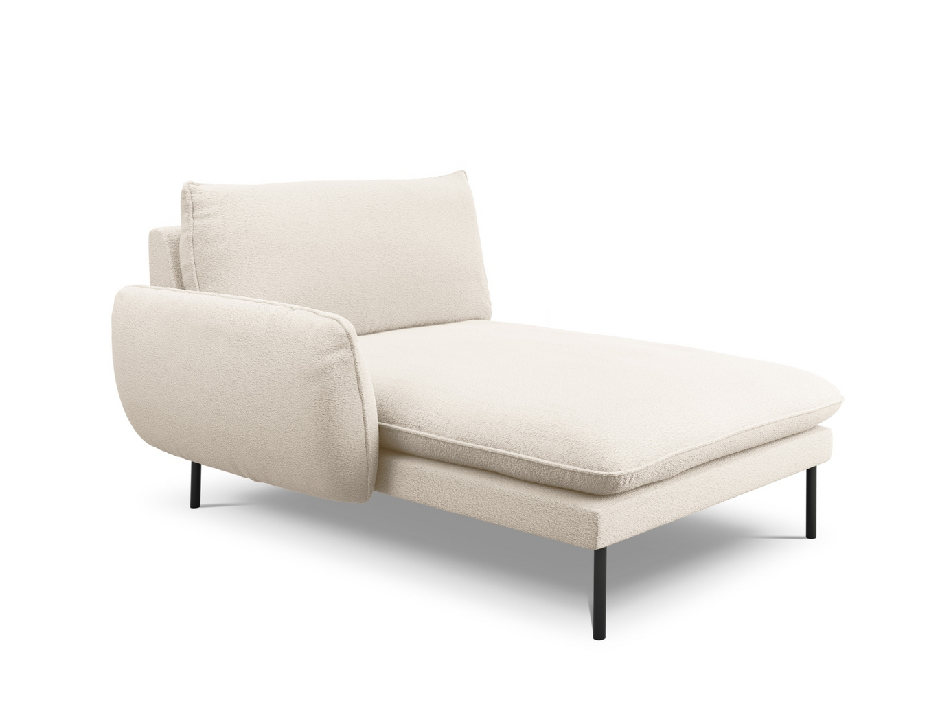 Cosmopolitan Design venstrevendt bouclé-sjeselong, 