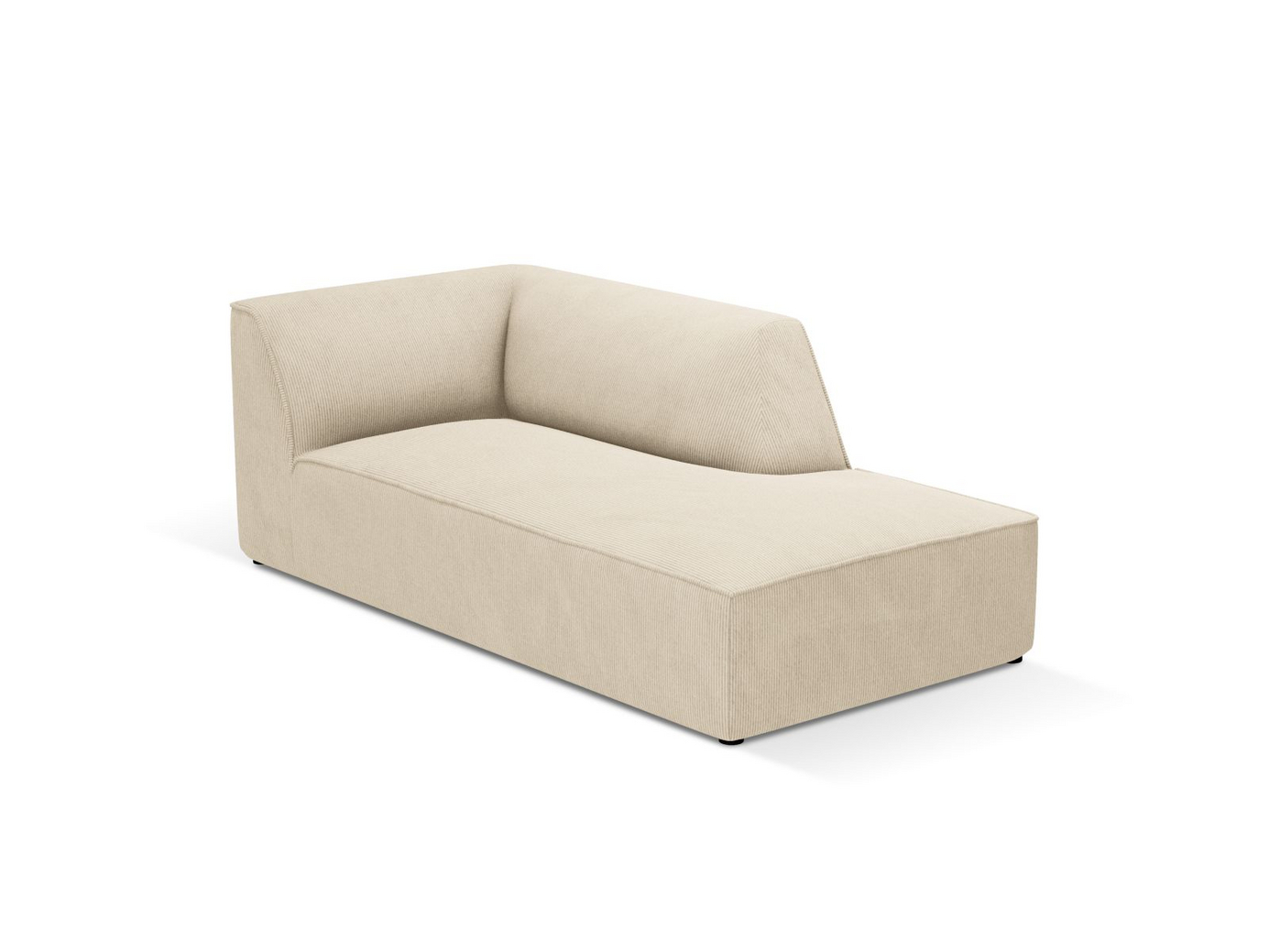 Cosmopolitan Design høyrevendt sjeselong, "Siena", 1-seter, 93 × 181 × 69 cm, Scala, svarte plastben
