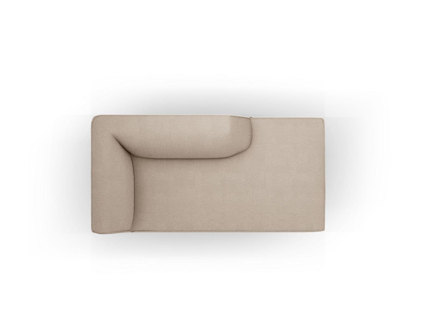 Cosmopolitan Design høyrevendt sjeselong, "Siena", 1-seter, 93 × 181 × 69 cm, Ottawa, svarte plastben