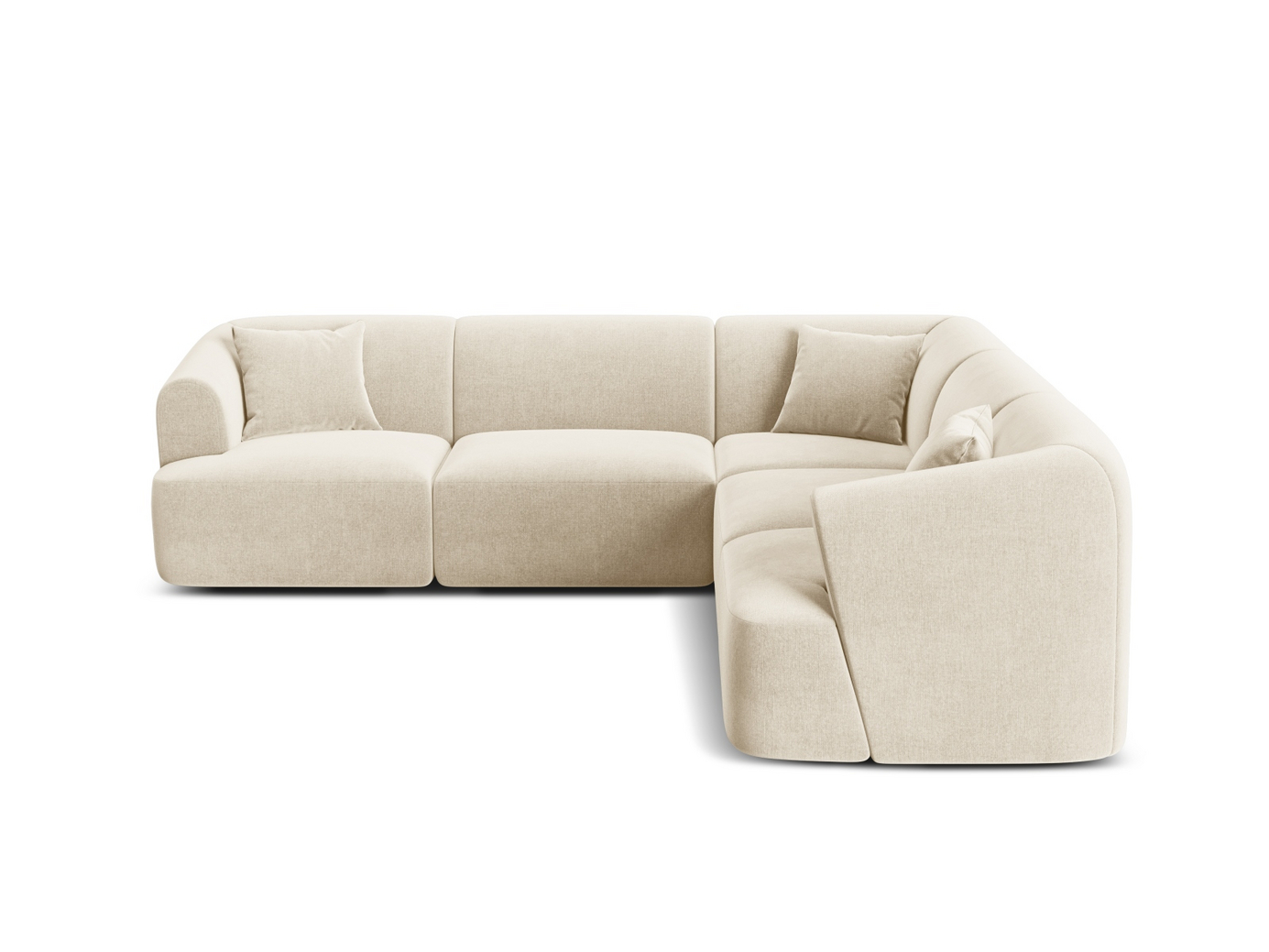 Cosmopolitan Design symmetrisk fløyelsmodulhjørnesofa, 