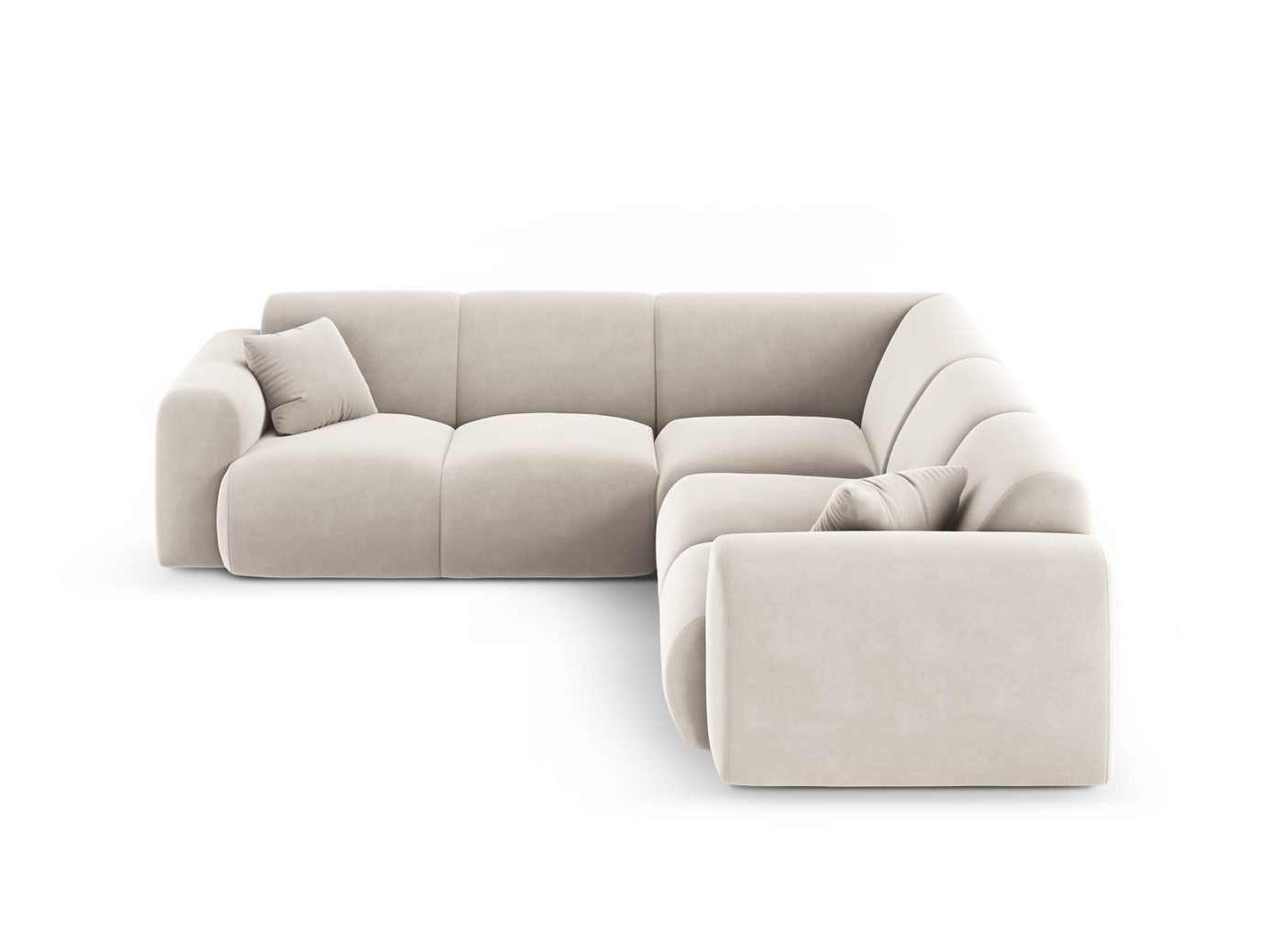Cosmopolitan Design symmetrisk fløyelshjørnesofa, 