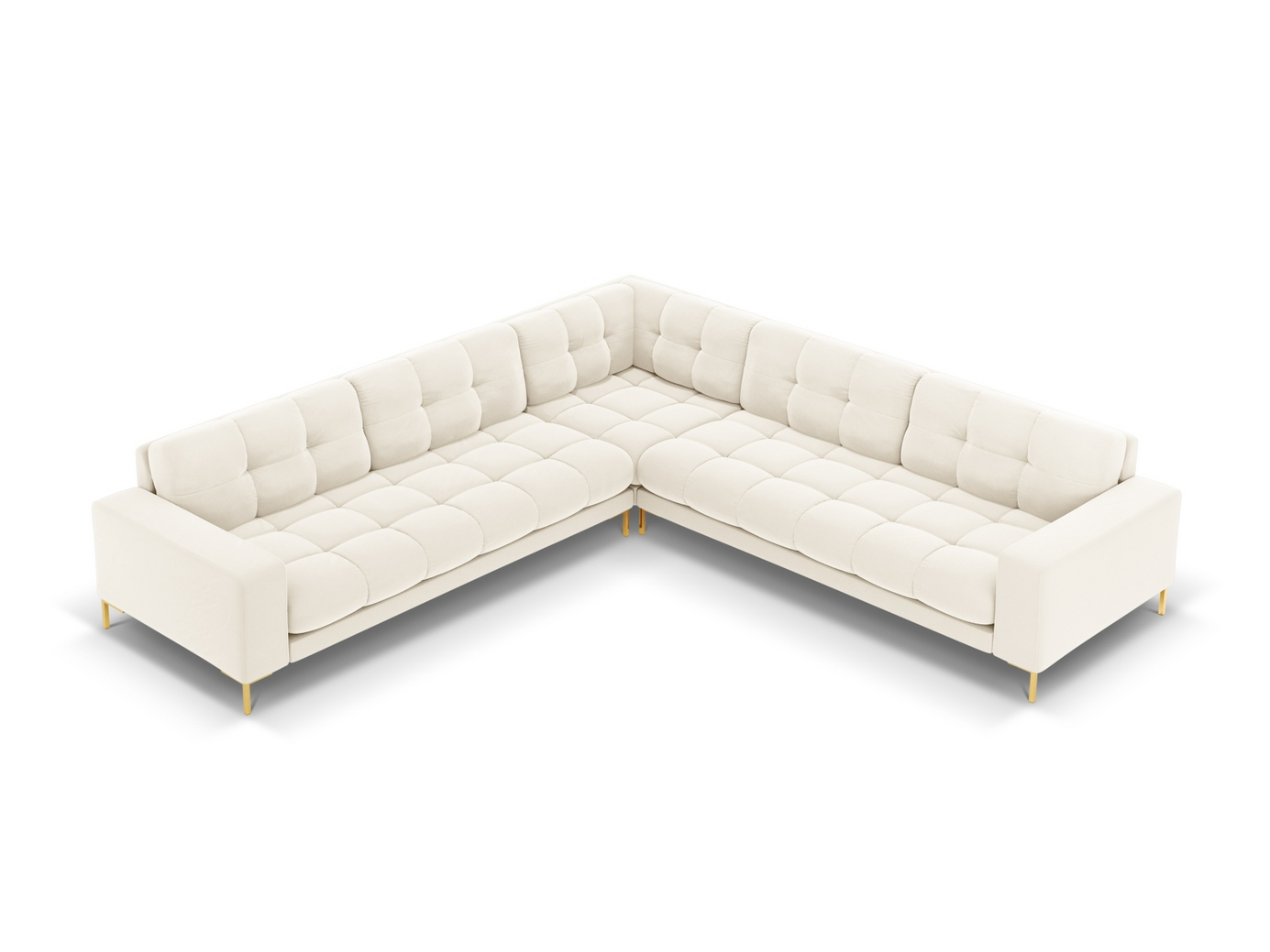 Cosmopolitan Design symmetrisk fløyelshjørnesofa, 