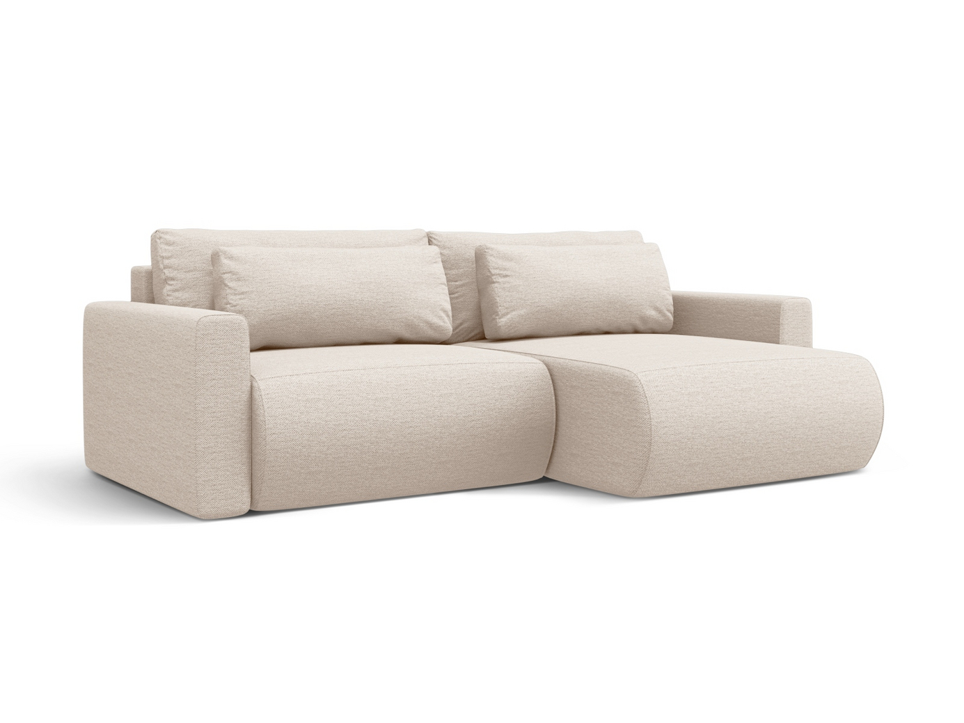 Cosmopolitan Design vendbar hjørnesovesofa med oppbevaring, "Belfast", 3-seter, 240 × 149 × 84 cm, Heritage, svarte plastben