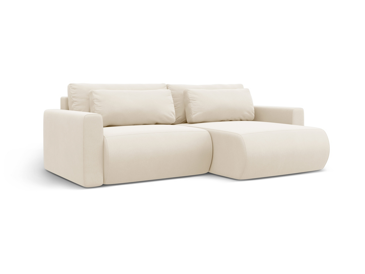 Cosmopolitan Design vendbar fløyelshjørnesovesofa med oppbevaring, "Belfast", 3-seter, 240 × 149 × 84 cm, Magic Velvet, svarte plastben
