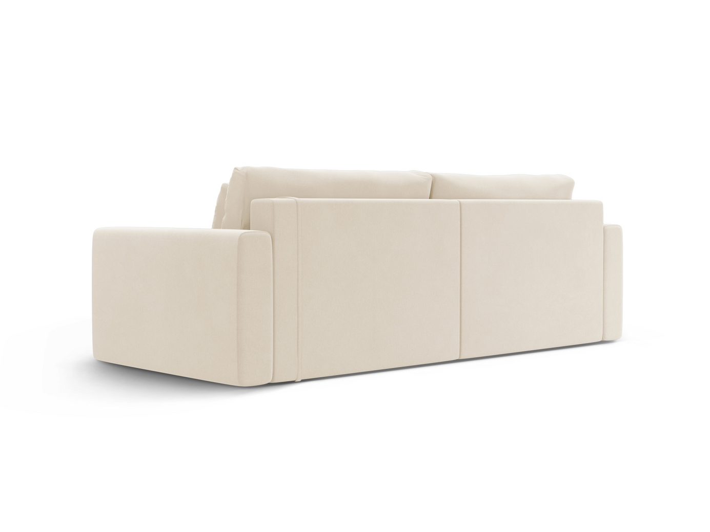 Cosmopolitan Design vendbar fløyelshjørnesovesofa med oppbevaring, "Belfast", 3-seter, 240 × 149 × 84 cm, Magic Velvet, svarte plastben