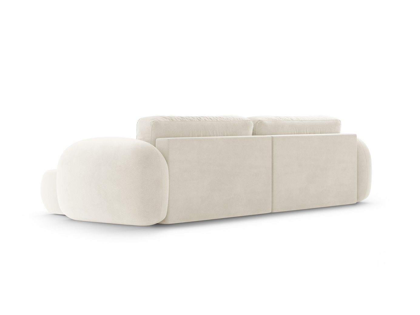 Cosmopolitan Design vendbar fløyelshjørnesovesofa med oppbevaring, "Tonale", 4-seter, 262 × 149 × 88 cm, Magic Velvet, svarte plastben