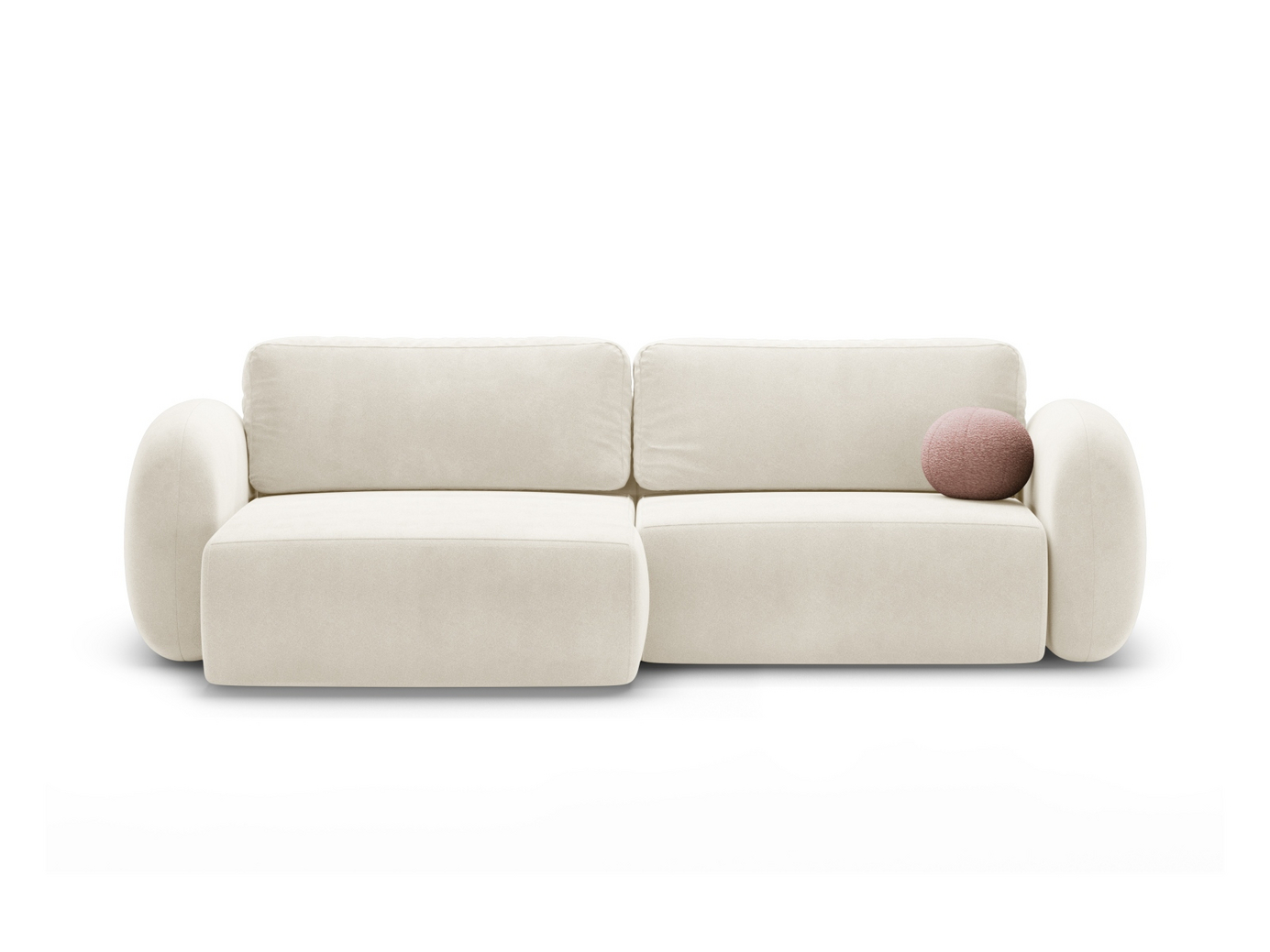 Cosmopolitan Design vendbar fløyelshjørnesovesofa med oppbevaring, 