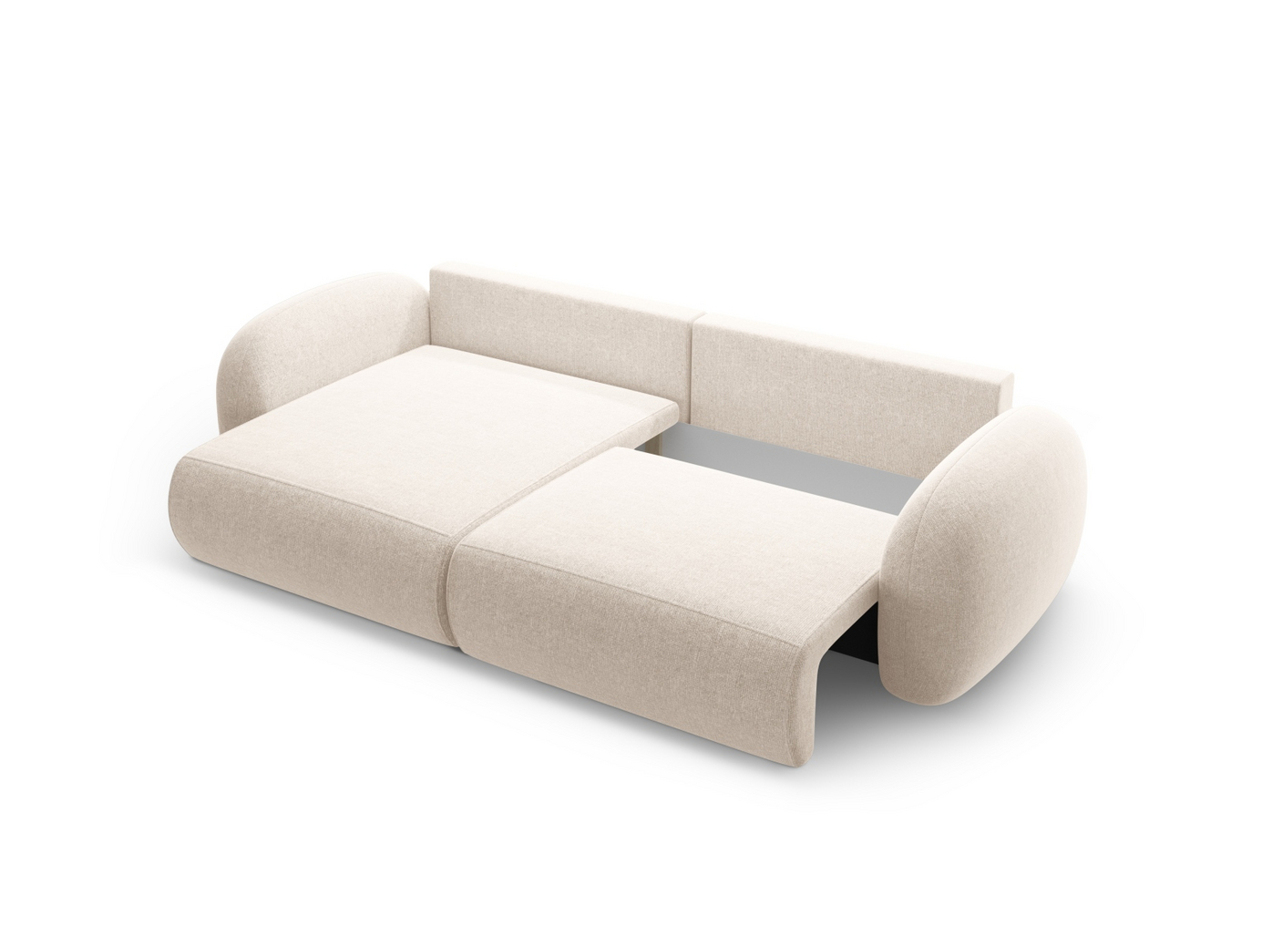 Cosmopolitan Design vendbar hjørnesovesofa med oppbevaring, "Tonale", 4-seter, 262 × 149 × 88 cm, Eden 10, svarte plastben
