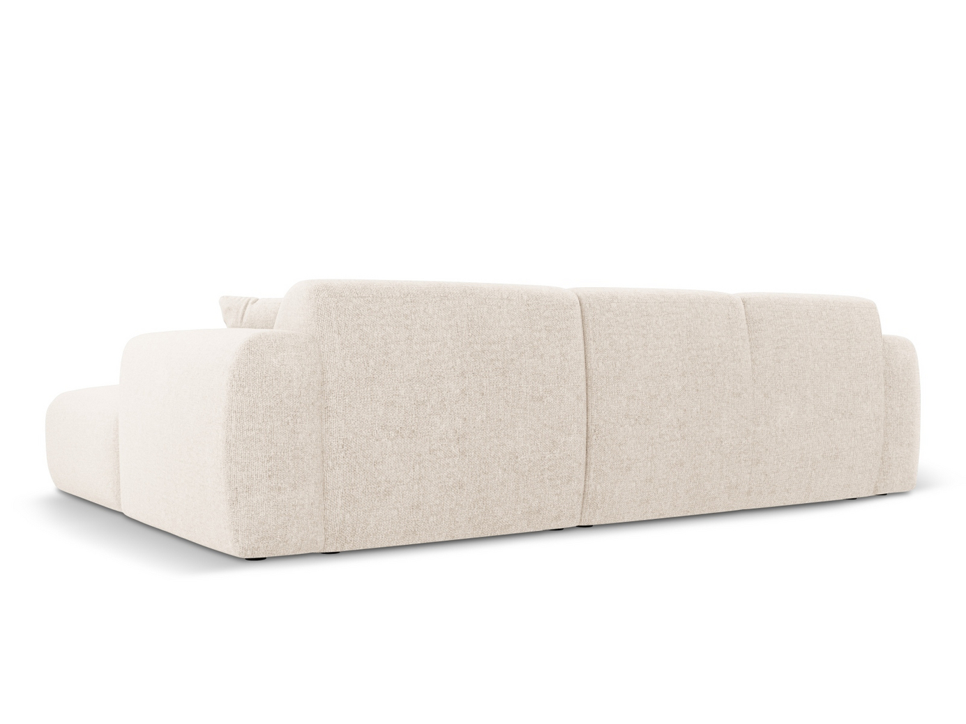 Cosmopolitan Design venstrevendt hjørnesofa, "Nolio", 4-seter, 260 × 170 × 72 cm, Haga, svarte plastben