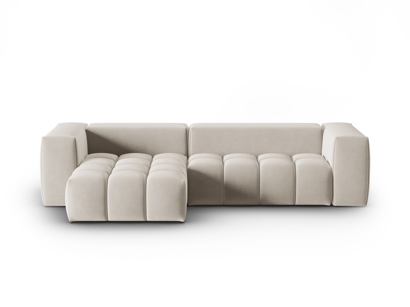 Cosmopolitan Design venstrevendt fløyelsmodulhjørnesofa, 